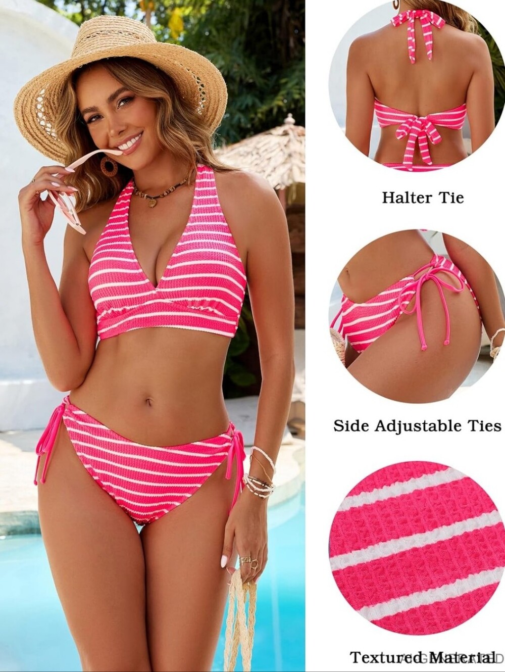 BMJL PINK WHITE BIKINI - Picture 7 of 9